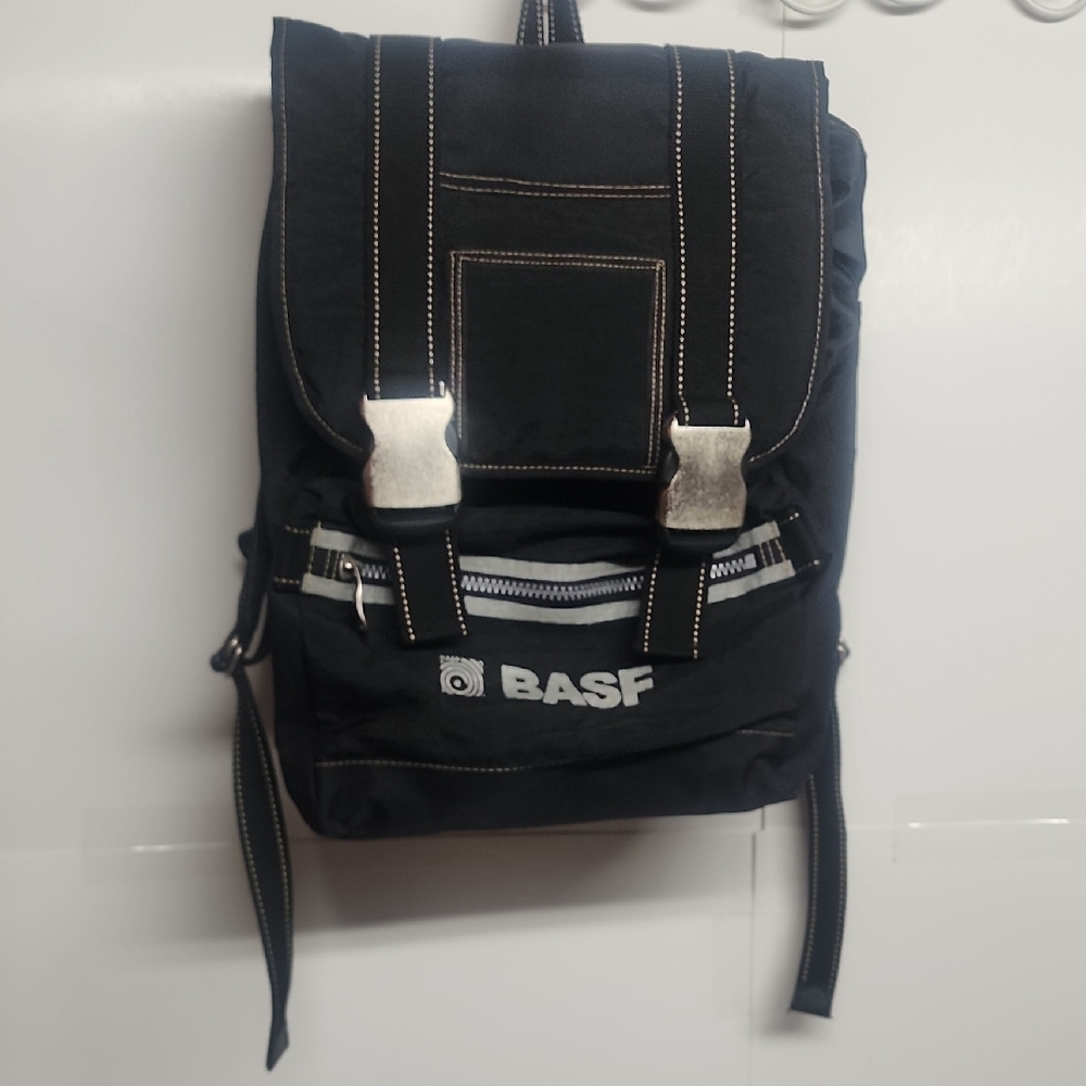 BASF Black Unisex Water-Resistant Quality Backpack